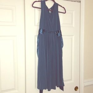 Motherhood Maternity teal blue dress